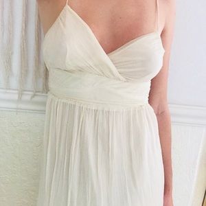 White chiffon dress